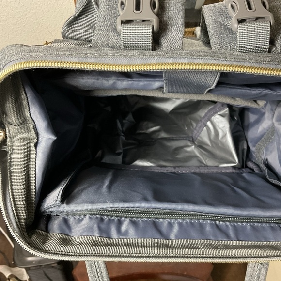 Lovevook cooler Backpack fits 24 pack grey 15 in H x 10 in wide xtra pockets EUC - Picture 4 of 7